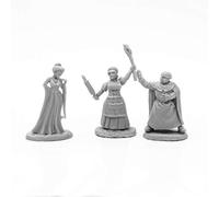 Pechetruite 3 x Townsfolk Priest Courtesan Baker - Reaper Bones Miniatura per Gioco di Ruolo Guerra - 77666