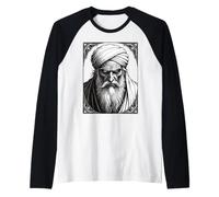 Peckols Il Custode degli inferi dalla Barba Bianca Maglia con Maniche Raglan