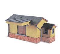 PECO NB-6 Capannone Merci in Legno Tipo Plastica Kit N Gauge Con Binario 48 Post