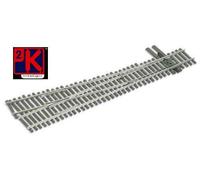 PECO SL-U8361 Scala HO Codice 83 Unifrog: Scambio lungo destro 9,5° 223,5 mm