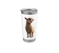 Pecora Agnello Piccola Pecora Domestica Pastore Pecore Dolci Bicchiere termico in acciaio inox doppia parete