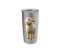 Pecora Agnello Piccola Pecora Domestica Pastore Pecore Dolci Bicchiere termico in acciaio inox doppia parete