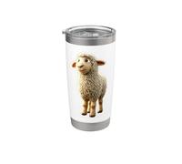 Pecora Agnello Piccola Pecora Domestica Pastore Pecore Dolci Bicchiere termico in acciaio inox doppia parete