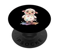 Pecora Cartoon con Pallini Colorati - Illustrazione Carina PopSockets PopGrip Adesivo