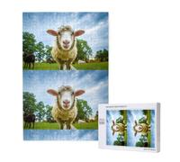 Pecora che guarda la macchina fotografica, gioco di puzzle per adulti da 1000 pezzi, puzzle impegnativi, puzzle a incastro