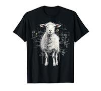 Pecora Disegno Testo Illustrazione Animale Arte Astratta Pecora Maglietta