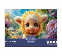 Pecora Elfo Jigsaw Puzzle Impossibili 1000 Pezzi Campo di girasoli Decorazione Per La Casa. Giochi Rilassamento E Intelligence Per Adulti E Ragazzi Da 14 Anni 38x26cm/1000pcs