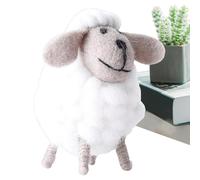 Pecora in feltro di lana - Fatto a mano in feltro di agnello, figura di pecora, decorazione per albero di Natale in feltro di lana, personaggi decorativi di peluche fatti a mano