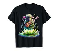 Pecora Musica Chitarra Colorato Animale Motivo Illustrazione Pec Maglietta