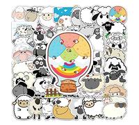 Pecora Stickers Sheep Adesivi 50 pezzi Skateboard Graffiti Adesivi Moto Bicicletta Snowboard Bagagli Auto Valigia per Bambini e Ragazzi Impermeabile Vinile Adesivi