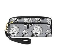Pecore divertenti, Borsa per il trucco Borsa per cosmetici Borsa da viaggio portatile da toilette Astuccio in pelle per donne e ragazze