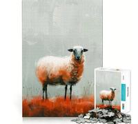 Pecore in un campo - Puzzle da 1000 pezzi per adolescenti - Gioco di esercizi mentali - Rilassamento mentale - Design - Assemblaggio - Lista dei desideri di Babbo Natale 50x75cm