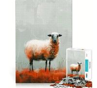Pecore in un campo - Puzzle da 1000 pezzi per adolescenti - Gioco intelligente per momenti di condivisione - Immagine da assemblare - Opera d'arte 38x26cm
