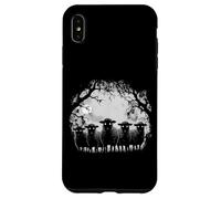 Pecore infestate Occhi Fissanti Luna Piena Inquietante Lamb Night Custodia per iPhone XS Max