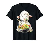 Pecore Mangiare Verdure Divertente Animale Motivo Illustrazione Pecora Maglietta
