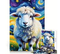 Pecore nella notte stellata - Puzzle da 1000 pezzi per adulti - Gioco di logica - Divertimento silenzioso - Taglio preciso - Regalo speciale 50x75cm