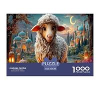 pecore Puzzle Impossibili 1000Pcs Moschea della notte della luna Decorazione Per La Casa. Giochi Rilassamento E Intelligence Per Adulti E Ragazzi Da 14 Anni 52x38cm/1000pcs