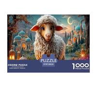 pecore Puzzle Impossibili 1000Pcs Moschea della notte della luna Decorazione Per La Casa. Rilassamento E Intelligence Per Adulti E Bambini Da 12 Anni 38x26cm/1000pcs
