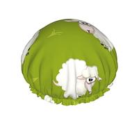 pecore sull'erba Riutilizzabile Impermeabile Lavabile Regolabile Adatto a donne Tutte le lunghezze di capelli Cuffia da a