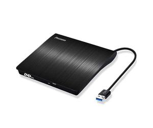 Pecosso, lettore CD/DVD esterno, USB 3.0, portatile, sottile, CD/DVD-RW, per tutti i laptop/desktop