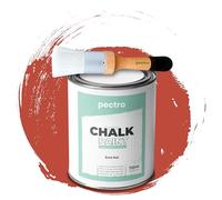 PECTRO Chalk Paint 750 ml con Pennello, Vernice per Mobili(Rosso Mattone)