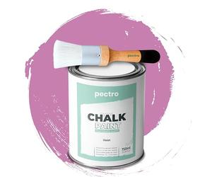 PECTRO Chalk Paint 750 ml con Pennello, Vernice per Mobili (Viola)