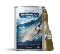 PECTRO Impermeabilizzante Trasparente - Sigillante Impermeabile e Guaina Liquida Anti-Perdita per Terrazzi, Crepe, Finestre e Muri - Rivestimento invisibile per Interni ed Esterni (1 L, 1,05 Kg)