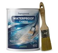 PECTRO Impermeabilizzante Trasparente - Sigillante Impermeabile e Guaina Liquida Anti-Perdita per Terrazzi, Crepe, Finestre e Muri - Rivestimento invisibile per Interni ed Esterni (600 ml, 630 g)