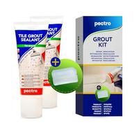 PECTRO Kit x 2 Rinnovatore di fughe + 2 Spatola per l'applicazione per piastrelle speciale PER LA DOCCIA 200ml (KIT x 2)