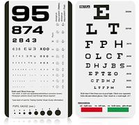 PECULA Grafico Oculare, Pocket Eye Charts, Snellen e Rosenbaum Pocket Eye Chart per esami oculistici (2 in 1)