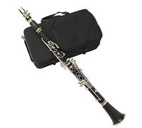 PECY Clarinetto nero 17 chiavi corpo in gomma dura strumenti a fiato con panno canna strumento musicale clarinetto strumento a fiato (colore: 01)