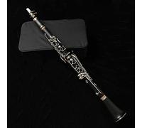 PECY Clarinetto nero 17 chiavi corpo in gomma dura strumenti a fiato con panno canna strumento musicale clarinetto strumento a fiato (colore: 02)