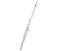 PECY Flauto con Chiave E Chiave C 16 Buche Placcato Argento Flauto Flauto per Principianti A Foro Aperto Flauti