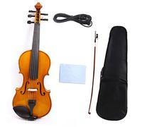 PECY Violino Elettrico A 5 Corde Violino Acustico 4/4 Abete Acero con Prua Case1 Violino Studente