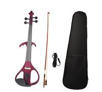 PECY Violino Elettrico A Destra Dimensioni 4/4 Silenzioso Set Silenzioso Elettrico con Arco Brasile+Ponte+Custodia Violino Studente