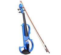 PECY Violino Elettrico A Destra Dimensioni 4/4 Silenzioso Set Silenzioso Elettrico con Arco Brasile+Ponte+Custodia Violino Studente