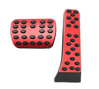 Pedal Cover Set Per Mercedes Per Benz Per C CLS E Per GLK Per SLK 2 Pezzi Pedali Per Auto In Alluminio Pedale Dell'acceleratore Del Freno Gas Pad Cover Footrest(Red)