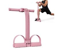 Pedal Resistance Band - 4-Tube Strength Training Puller with Foam Handles, Leg & Arm Expander, Portable Home Workout Gear | for Bodybuilders Women & Men