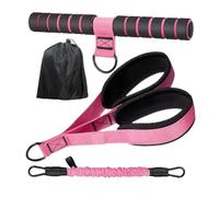 Pedal Resistance Band - Adjustable 30-60lb Tubular Exercise Band With Handles | Home Workout Equipment For Yoga Pilates Abs Core Leg Arm Waist Sit Up Women