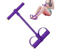 Pedal Resistance Band With Handle - 4 Tube Pedal Ankle Puller Exercise Band, Elastic Tension Rope Fitness Equipment For Home Workout,For Sit Up And Leg Training, Portable Resistancebdominal Shoulder