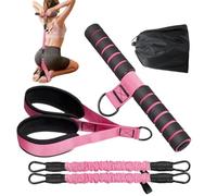 Pedal Resistance Band With Handle - Attrezzatura da allenamento regolabile da 27,2 a 13,6kg - Bande di Resistenza per Donna con Maniglia - Palestra Yoga Pilates Addominali e Sit Up per Donne