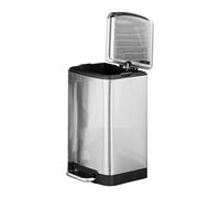 Pedal Trash Can, Stainless Steel Garbage Bin, Kitchen Waste Bin, Large Capacity Trash Can, Step Trash Bin, Garbage Can with Lid, Bathroom Waste Bin, Pedal Operated Trash Can, Bedroom Trash Bin