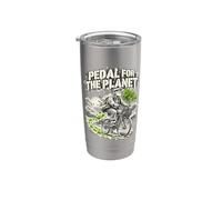 Pedala per il Pianeta: Bicicletta Eco-Friendly Vintage Bicchiere termico in acciaio inox doppia parete