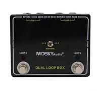 Pedale a doppio loop per chitarra con design ad anello inverso AB Footswitch e uscita sintonizzatore per un'organizzazione efficiente del percorso del segnale