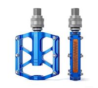 Pedale a sgancio rapido specifico per Brompton con 3 cuscinetti, profilo pieghevole, perni di trazione in acciaio inossidabile, telaio in lega 6061 (blu)