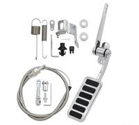 Pedale acceleratore in alluminio, 5 x 11,4 cm, kit di ricambio include cavo acceleratore in acciaio da 91,4 cm, manicotto da 61 cm e staffa per carburatore