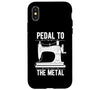 Pedale alla macchina da cucire per fognature in metallo Custodia per iPhone X/XS