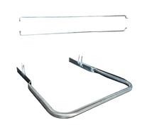 Pedale alza coperchio in acciaio per bidoni quadri con ruote per rifiuti