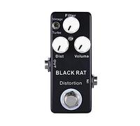 Pedale Black Distortion Percorsi del segnale analogico e indicatore luminoso a LED per chitarristi Tono regolabile, guadagni Black Distortion