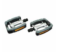 Pedale city cuscinetto premium newton in alluminio argento-nero 9-16" (coppia su